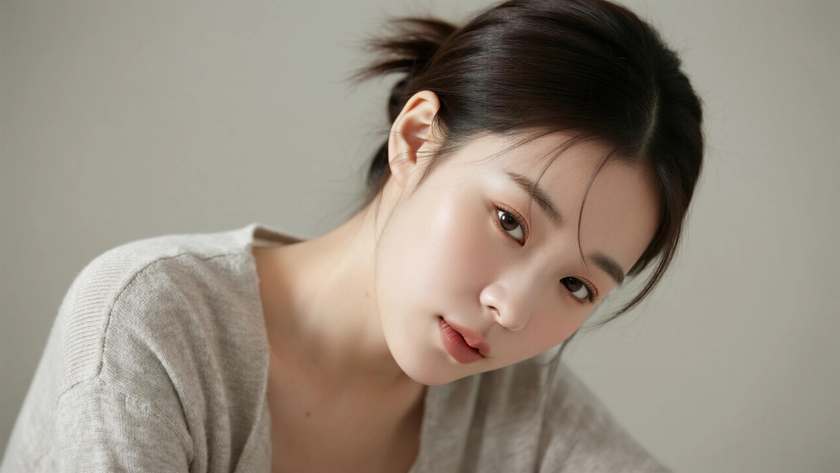 AI暖调柔光模特气质温柔治愈女生,高清壁纸