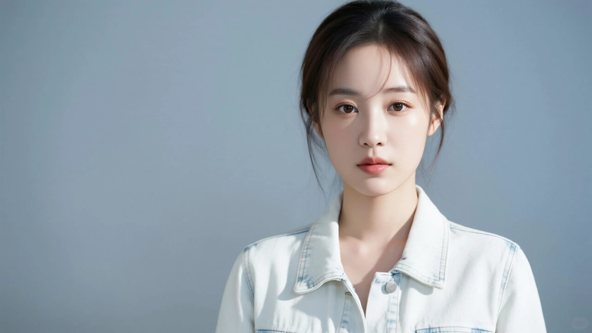 AI清爽亮调柔光模特气质甜酷元气少女,高清壁纸