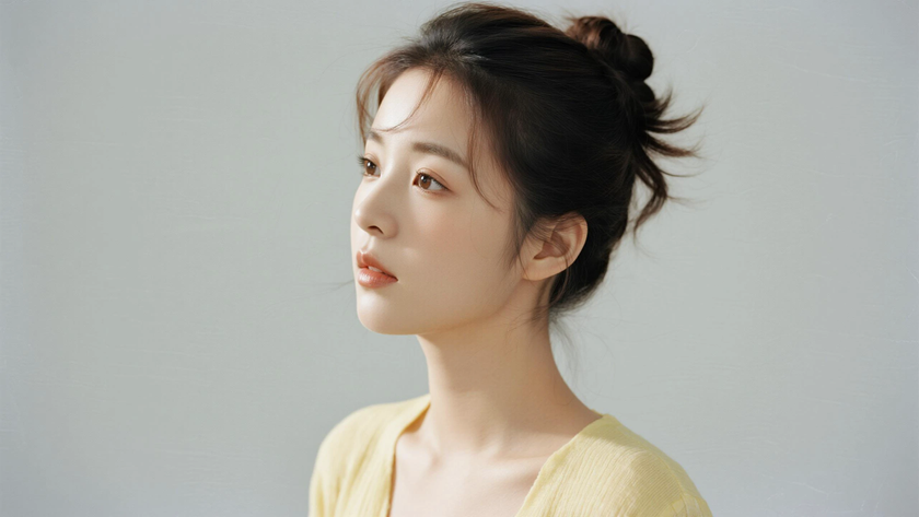 AI浅调柔光清新治愈棉麻柔和质感女生,高清壁纸