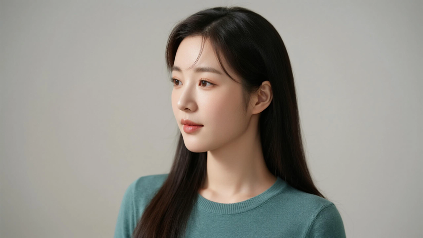 AI低饱和柔光清新治愈软糯针织温柔质感女生,高清壁纸