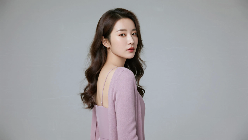 AI极简柔粉温婉轻熟职场女性无水印壁纸