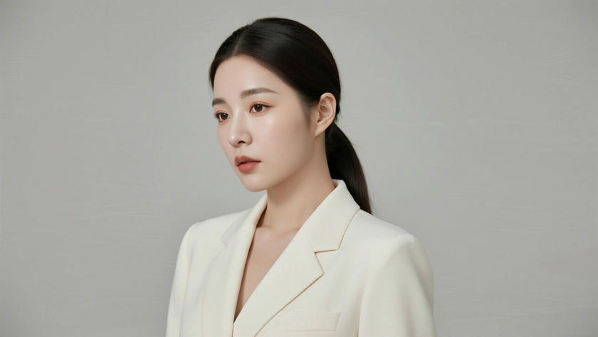 AI浅暖柔和光影模特气质简约干净气质女生,高清壁纸
