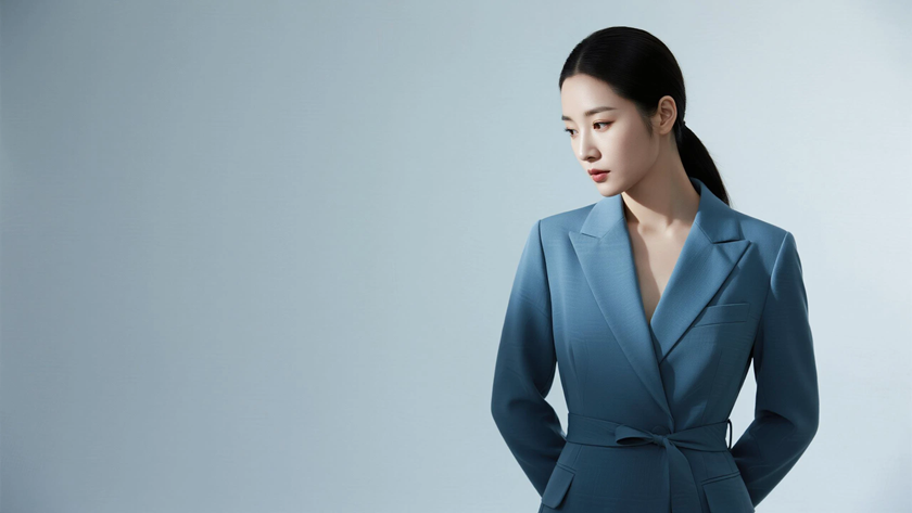 AI冷调柔和光影模特气质简约修身职场女生,高清壁纸