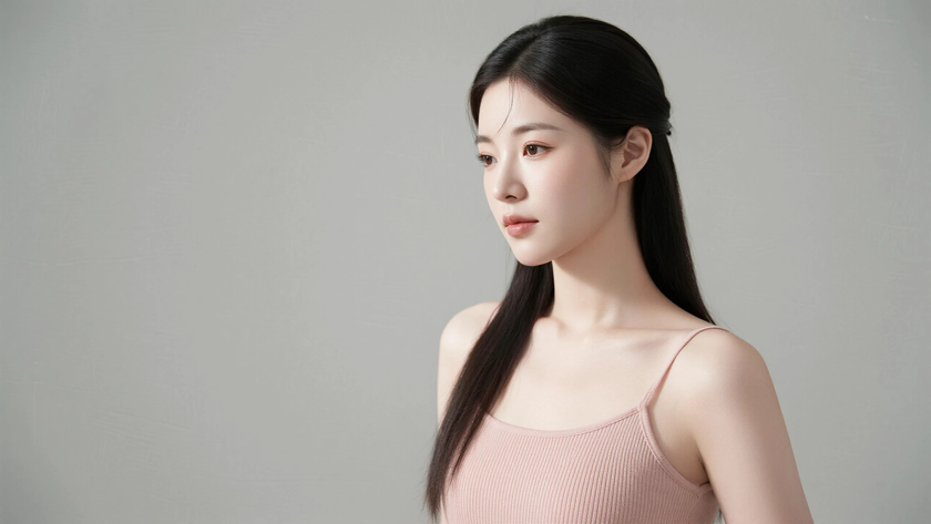 AI芋粉色简约温柔女生无水印电脑壁纸