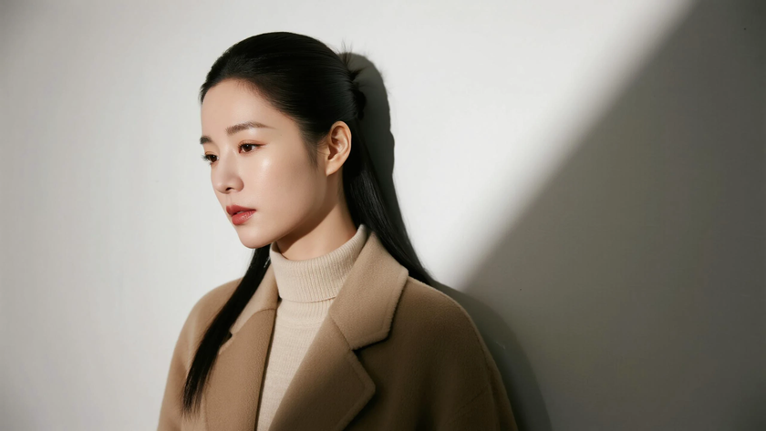 AI温柔高级模特气质女生无水印电脑壁纸