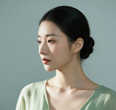 AI清新治愈电脑桌面壁纸 | 豆绿穿搭自然清新女生8K超高清无水印套图