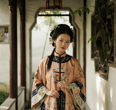 国风古风高清图集 | 女生回廊新中式端庄套图
