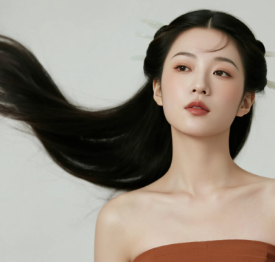 AI国风古风电脑桌面壁纸 | 焦糖裙装慵懒风情女生8K超高清无水印套图