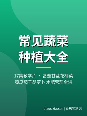 常见蔬菜种植技术视频教程17集 番茄甘蓝花椰菜水肥管理夸克网盘下载