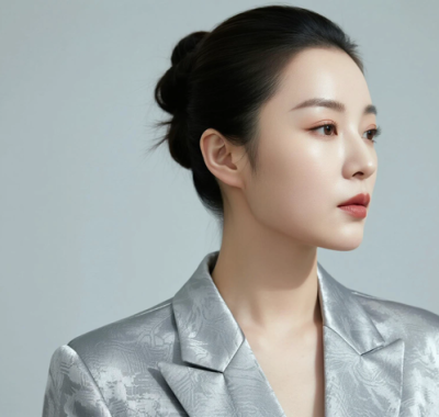 AI都市白领电脑桌面壁纸 | 银灰服饰清冷高级女生8K超高清无水印套图