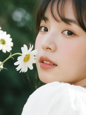 AI清新治愈电脑壁纸 | 森系雏菊少女自然清爽高清套图