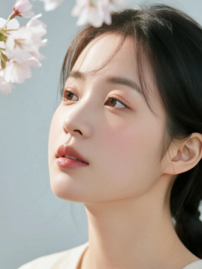 AI清新治愈电脑壁纸 | 樱花浅柔少女灵动清甜8K超高清无水印套图