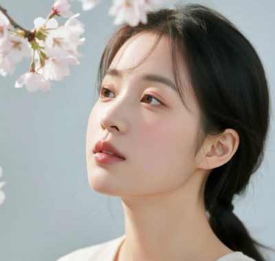 AI清新治愈电脑壁纸 | 樱花浅柔少女灵动清甜8K超高清无水印套图