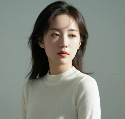 AI模特气质电脑桌面壁纸 | 奶白穿搭高级清冷女生8K超高清无水印套图