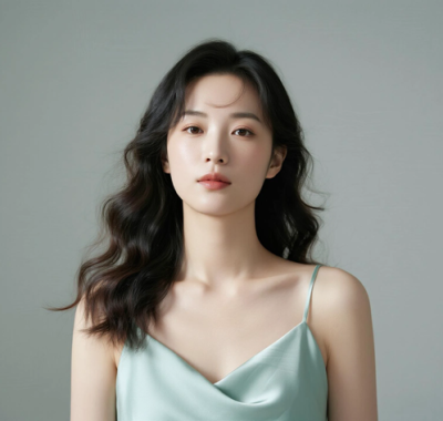 AI模特气质电脑桌面壁纸 | 薄荷绿穿搭轻盈高级女生8K超高清无水印套图