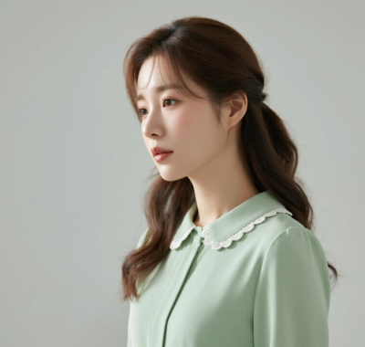AI模特气质电脑桌面壁纸 | 青柠穿搭清爽元气女生8K超高清无水印套图