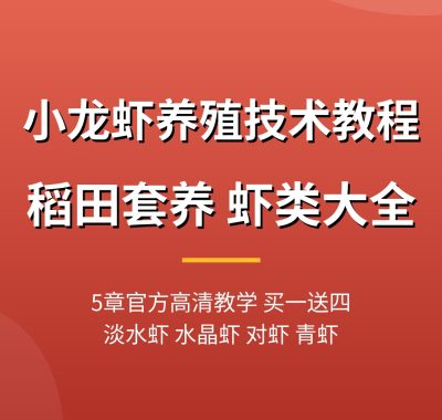 小龙虾养殖技术教程【5章高清教学】稻田套养 夸克网盘下载