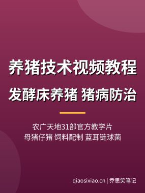 养猪技术视频教程【农广天地31部】发酵床+猪病防治夸克网盘