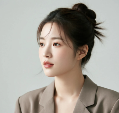 AI清新治愈电脑桌面壁纸 | 杏咖西装简约大方女生8K超高清无水印套图