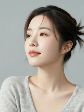AI清新治愈电脑桌面壁纸 | 奶灰开衫温婉娴静女生8K超高清无水印套图