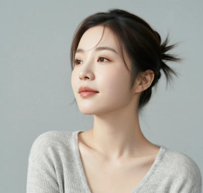AI清新治愈电脑桌面壁纸 | 奶灰开衫温婉娴静女生8K超高清无水印套图