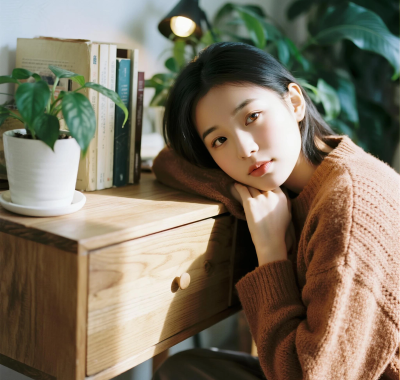清新治愈高清图集 | 女生木质暖调舒适套图