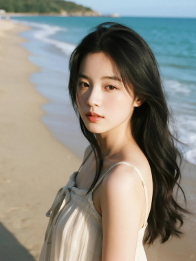 海边沙滩治愈图集 | 海风少女唯美套图