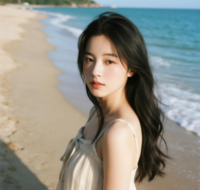 海边沙滩治愈图集 | 海风少女唯美套图