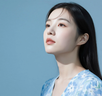 AI清新治愈电脑桌面壁纸 | 靛蓝碎花裙灵动鲜活女生8K超高清无水印套图