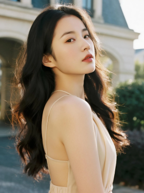 8K法式纯欲AI女生 | 挂脖连衣裙庭院套图