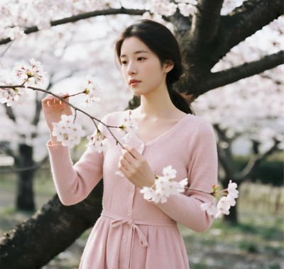 清新治愈高清图集 | 女生樱花唯美温柔套图