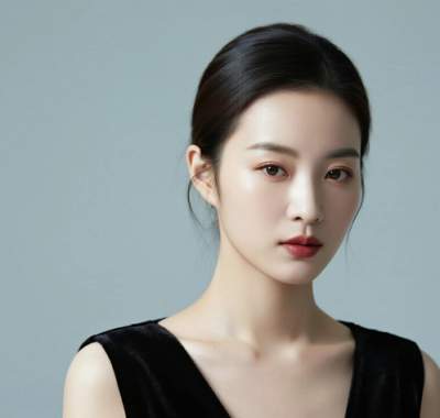 AI模特气质电脑桌面壁纸 | 黑色连衣裙魅惑大气女生8K超高清无水印图集